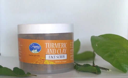 Taynas Body Care Turmeric & Clay Face Scrub with Kaolin Clay